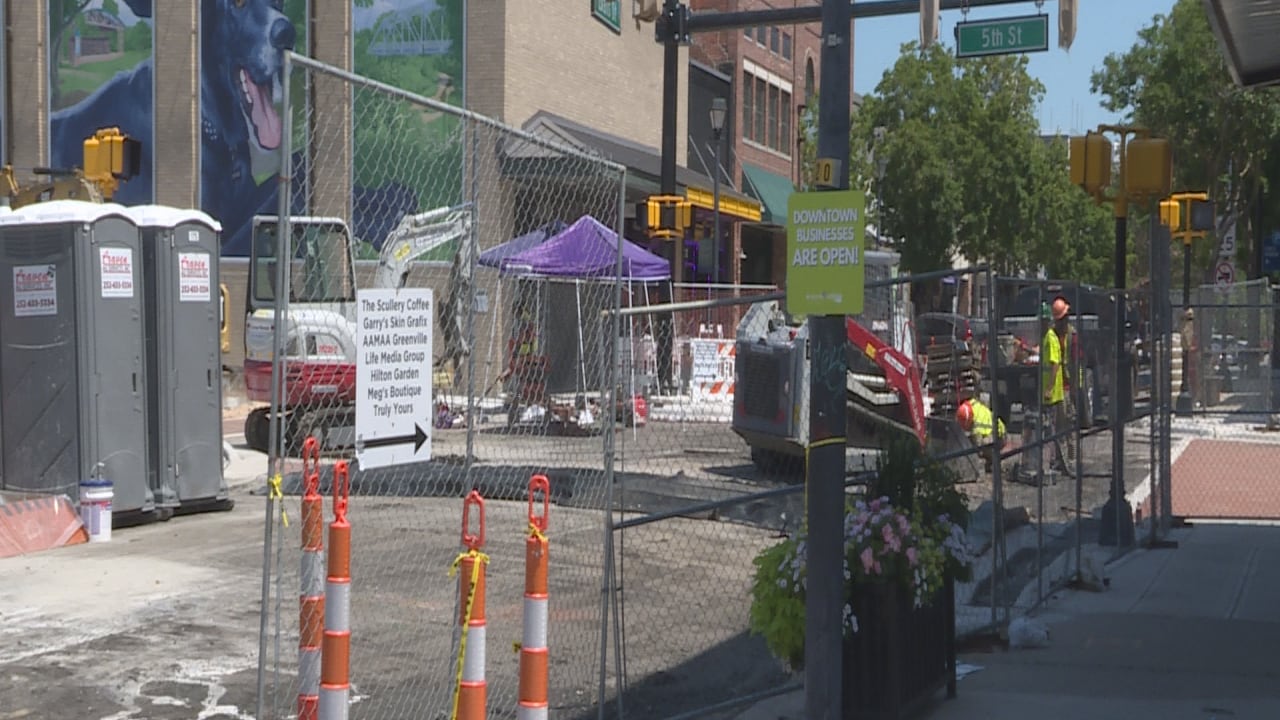 Construction forces one Greenville business to relocate, others to adapt
