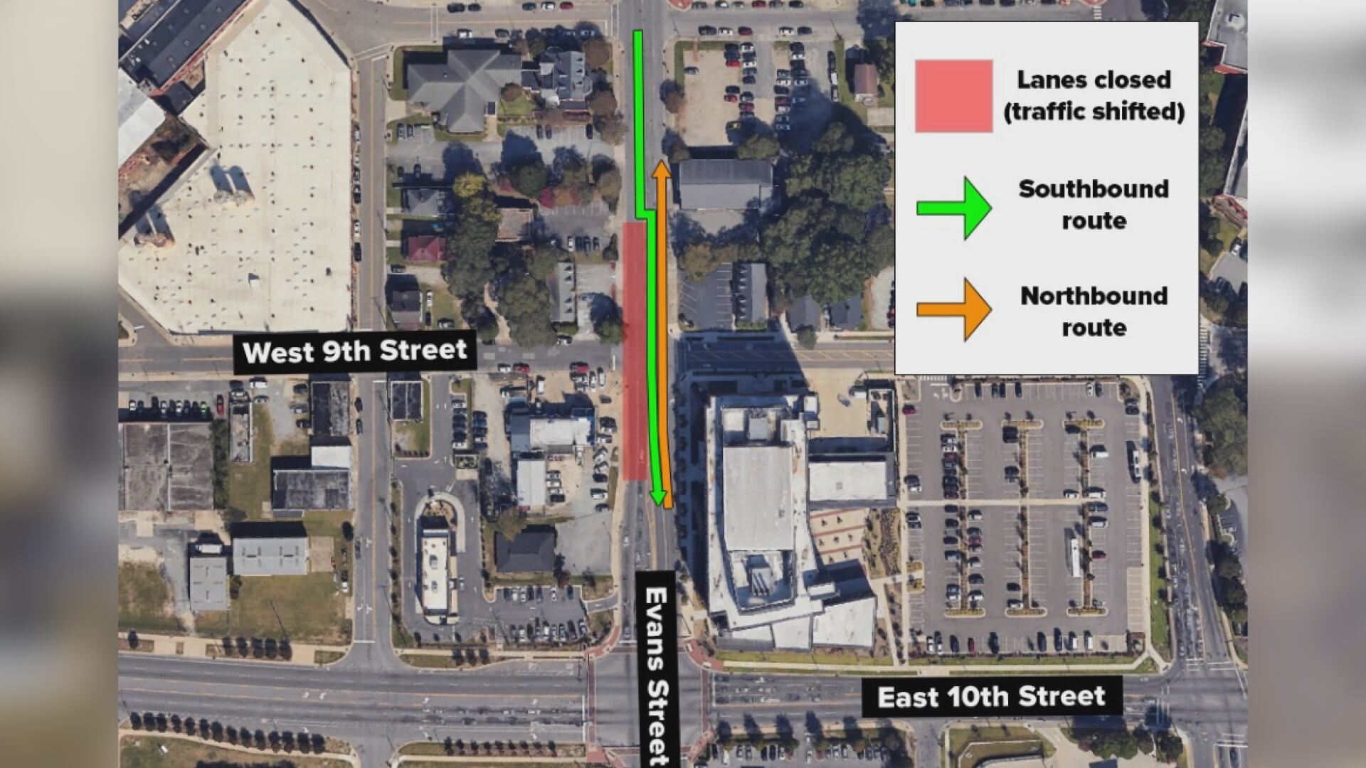 Drivers to see lane shift on downtown Greenville street for stormwater repairs project