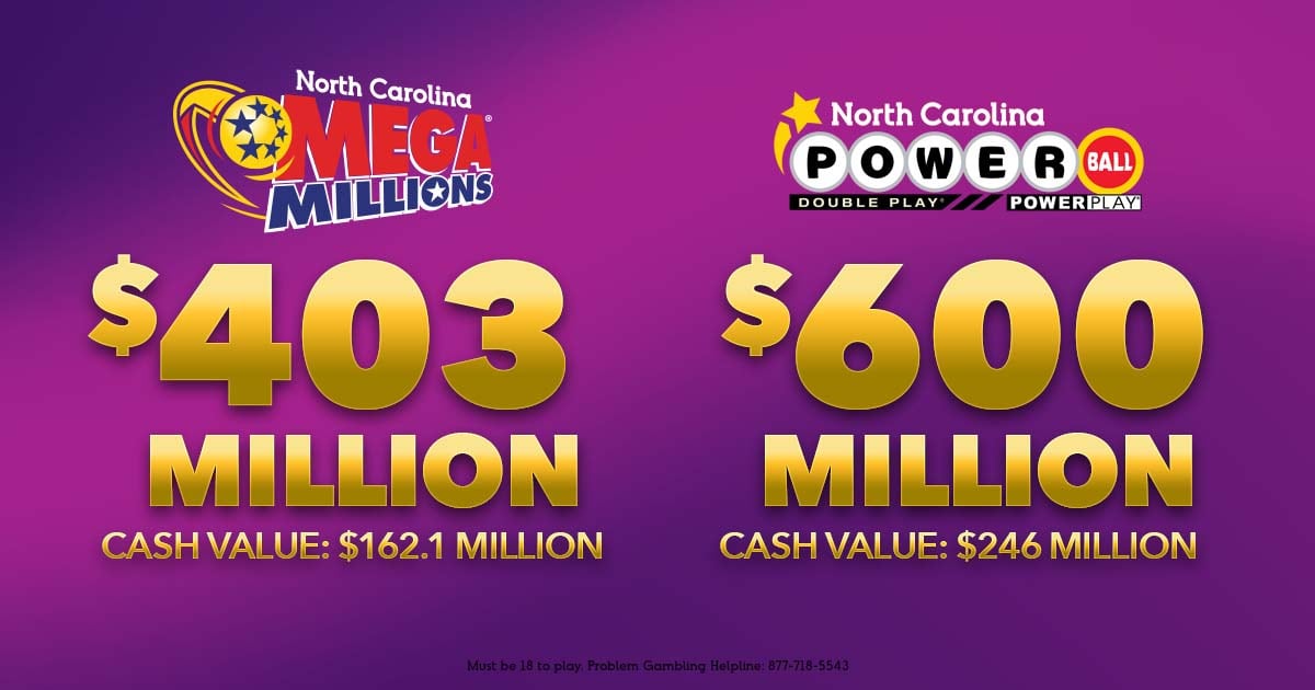 North Carolina Lottery Drawings Feature Combined Jackpots Above $1 Billion