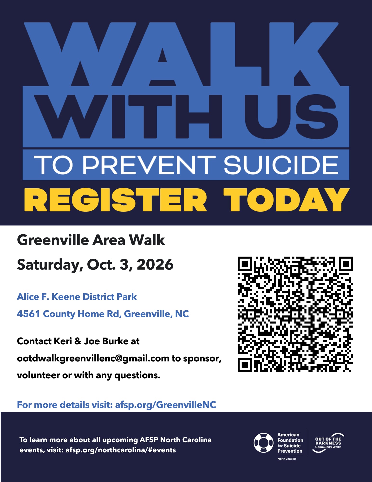 Suicide Prevention Walk Returns to Greenville This Weekend