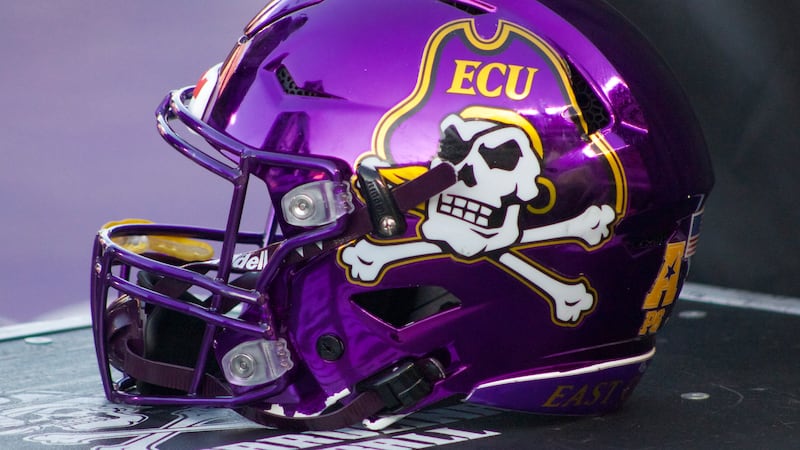 ECU Football Purple Chrome Helmet