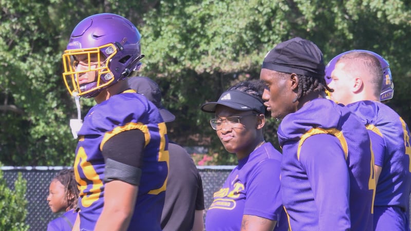 Snapshot from ECU practice on Sept 7.