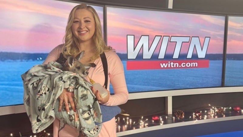 Kangaroo Gingersnap and caretaker Kasi Pavelka