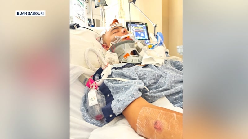 Mark Maldonado, 12, remained in a medically induced coma nearly a week after he was hit by a...