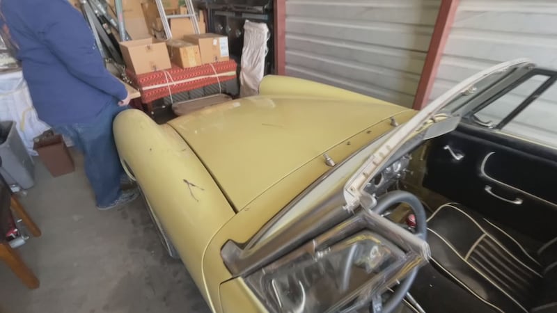 Mike Vestal says he loves his 1966 Austin Healey Sprite.