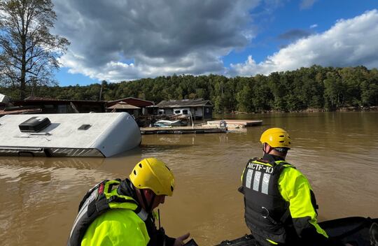 The USAR team working in McDowell County assisting in search efforts on Oct. 3.