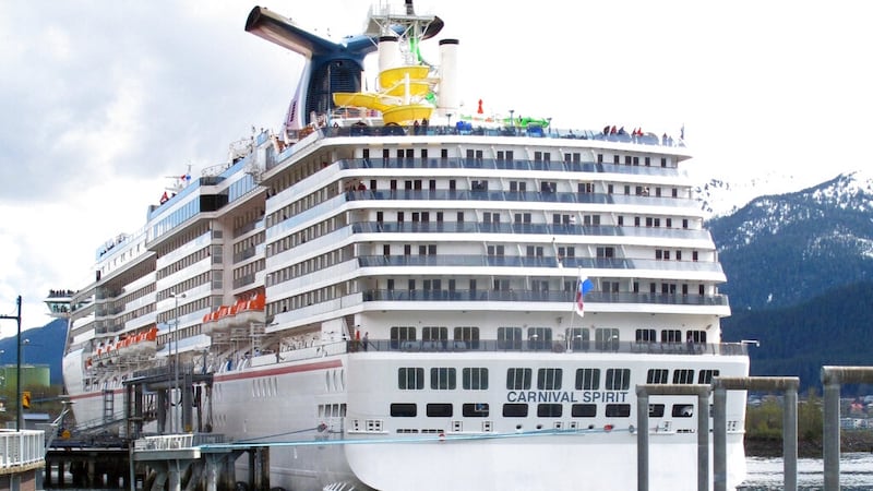 FILE - In this May 3, 2012 file photo, the first cruise ship of the season, the Carnival...