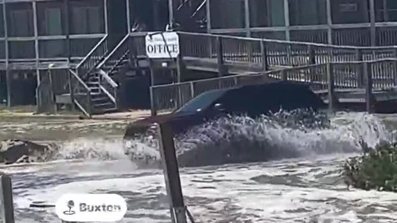 Ocean overwash at the Cape Hatteras Motel in Buxton, N.C. shot by Jenni Koontz of Epic Shutter...