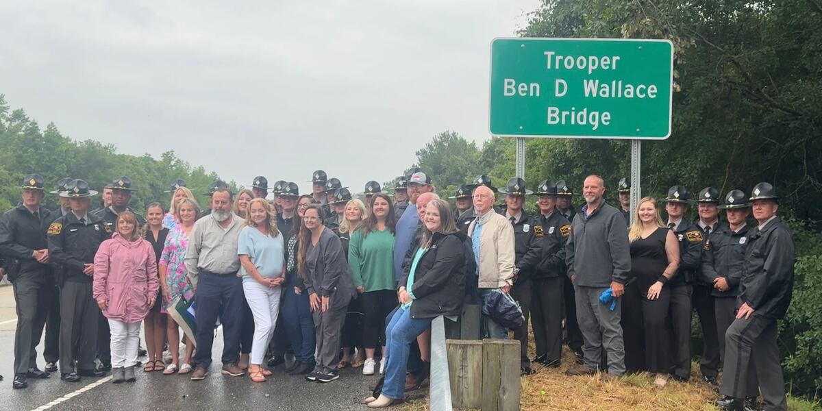 Duplin County bridge dedicated to Trooper Ben Wallace who passed in 2018
