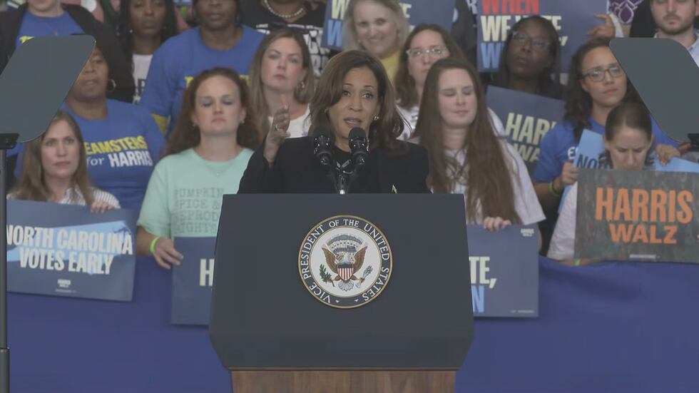 Trump rallies supporters in Rocky Mount as Harris stumps for votes in ...