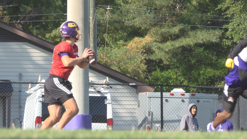 #9 Emory Williams at practice on Monday