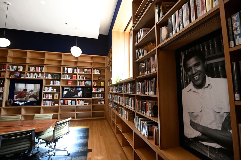 The President's reading room at the Chicago Public Library at the Obama Presidential Center in...