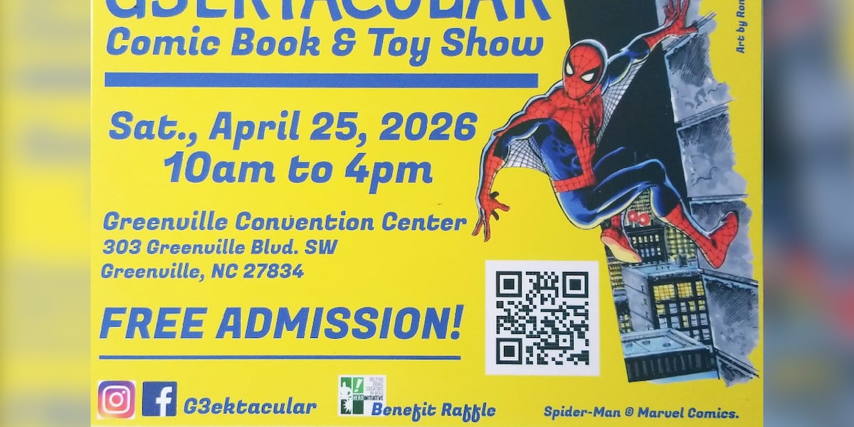 G3ektacular 2026 Comic Book & Toy Show returns to Greenville