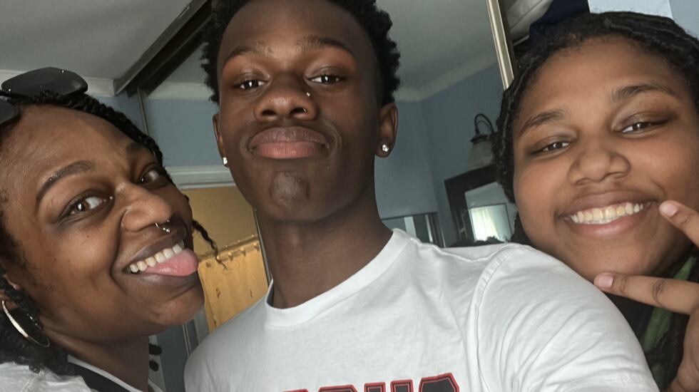 Tiffany Terry (left) is mourning two of her children, 18-year-old Zion and 14-year-old Sadie...