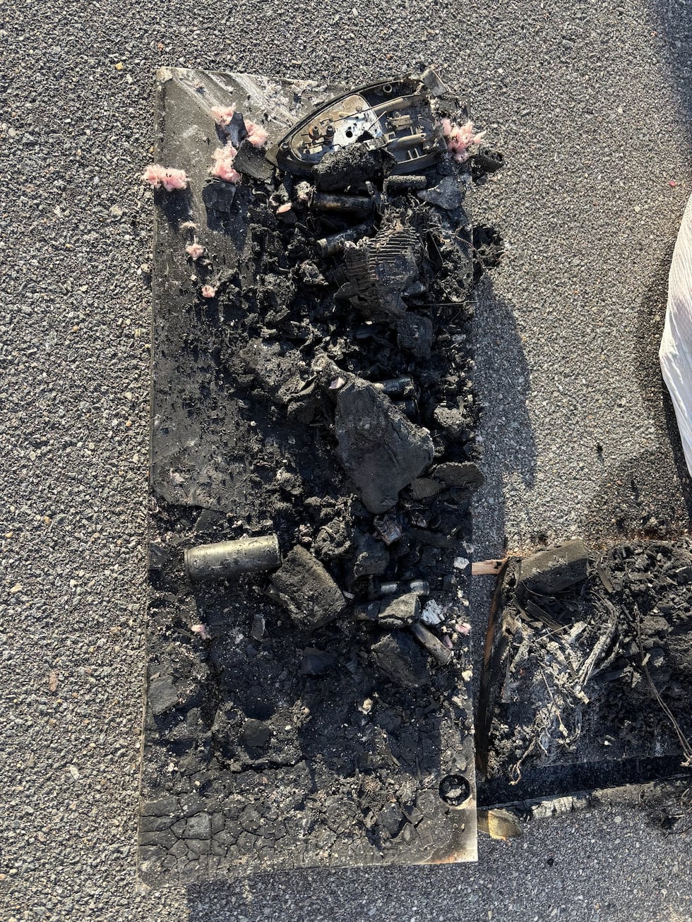 Lithium battery fire