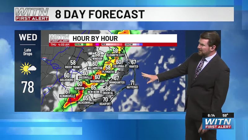 Windy night transitions into sunny Tuesday