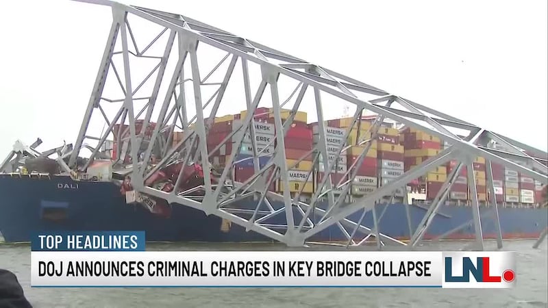 Prosecutors announced criminal charges Tuesday in the deadly 2024 collapse of Baltimore’s...