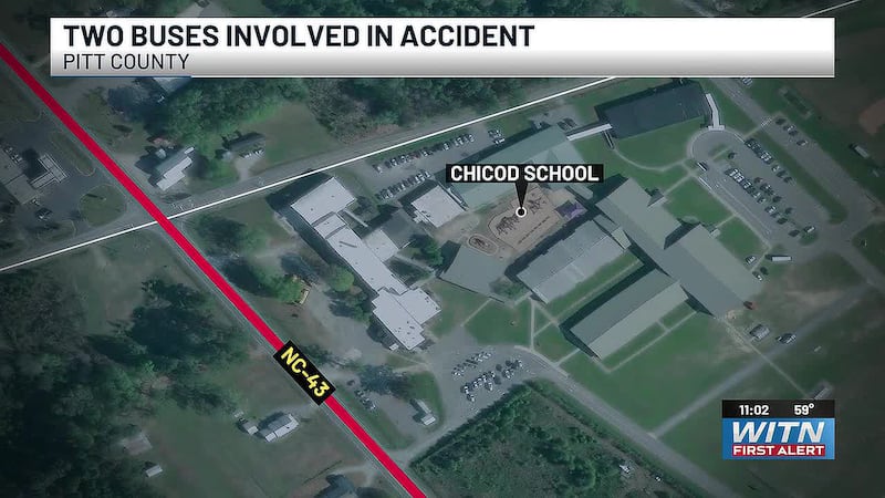 Two buses involved in accident outside Chicod School on Tuesday