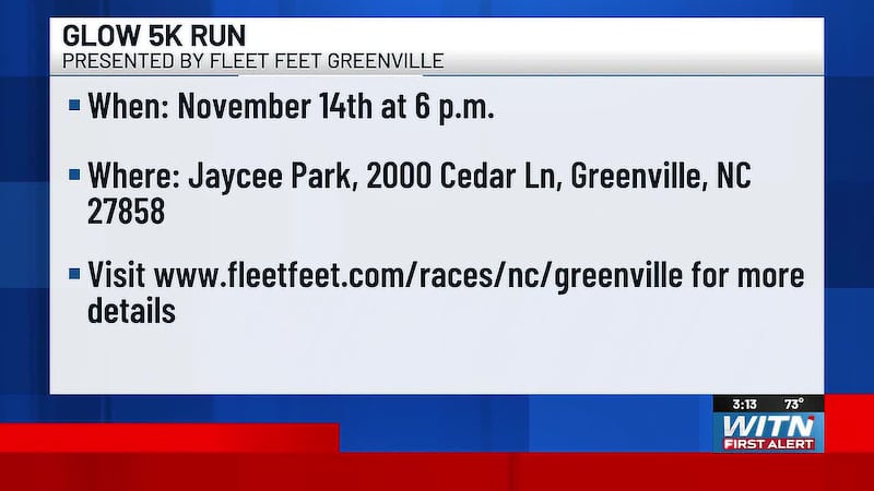 Glow Run 5k with Fleet Feet in Greenville in November